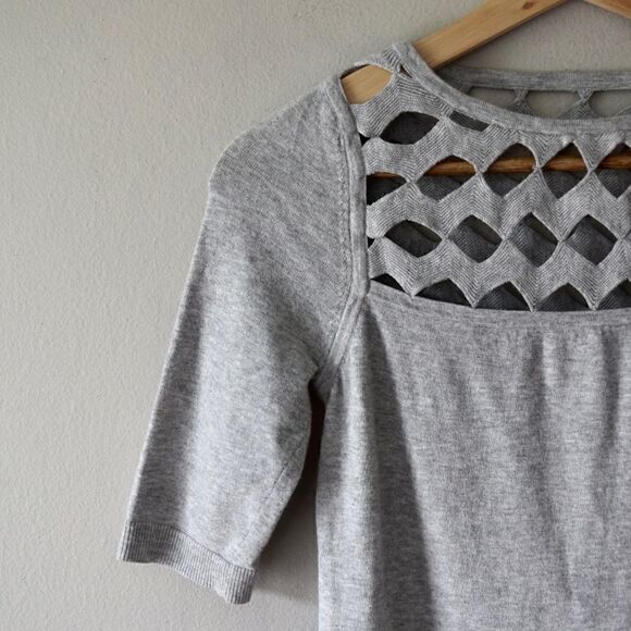 MILLY Top, Heather Gray, Size Small - Picture 3 of 8
